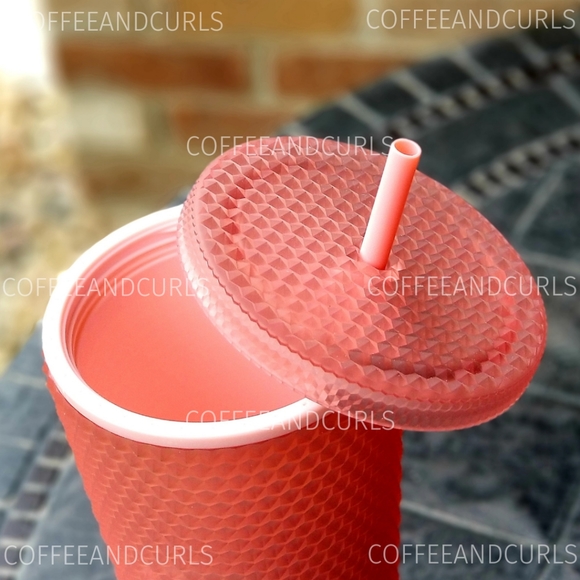 Starbucks Pink Lemonade Soft Touch Studded Venti 24oz NWT - Picture 5 of 8